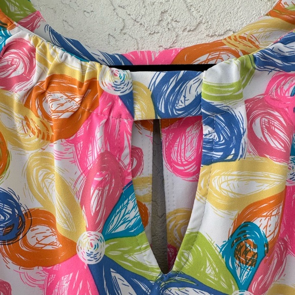 Anthony’s Floral Mini Dress Sleeveless Medium - Picture 3 of 9